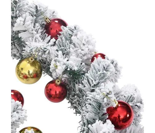 Ziemassvētku Vītne Ar Nieciņiem Un Led Gaismām Zaļa 20 M Pvc Vidaxl