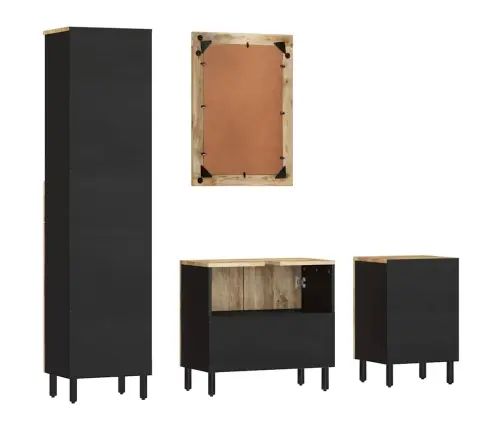 4-Daļīgs Vannasistabas Mēbeļu Komplekts, Mango Masīvkoks Vidaxl