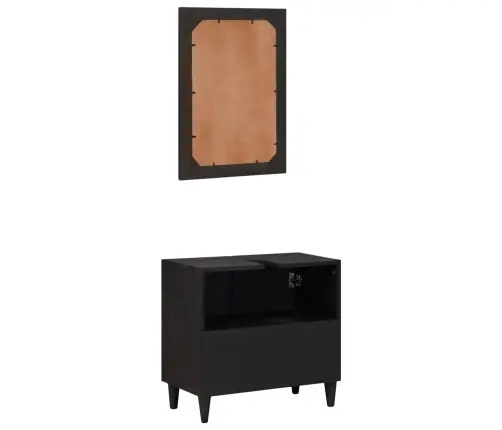 Vonios Spintos Komplektas Su Saugykla 2 Pcs Kietas Mango Medis