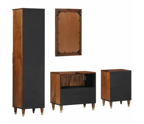 Vonios Baldų Rinkinys 4 Pcs Honey Brown 62 X 33 X 58 Cm Vonios Baldų Rinkinys 4 Pcs Honey Brown 62 X 33 X 58 Cm