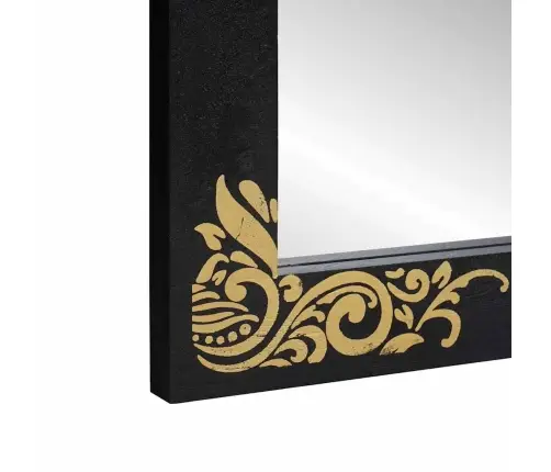 Vonios Spintos Komplektas 2 Pcs Juoda Kietas Mango Medis