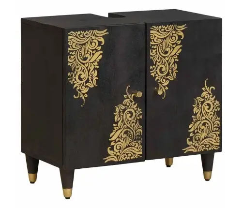 Vannitoa Kapikomplekt Sahtliga 5 Pcs Must Tugev Mango Puu