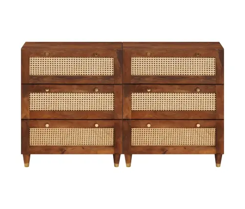 Kompakts Skapīšu Komplekts 2 Pcs Brūna 60 X 33.5 X 75 Cm Vidaxl