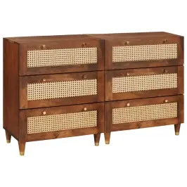 Sāngaldu Komplekts 2 Pcs Brūna 60 X 33,5 X 75 Cm Vidaxl