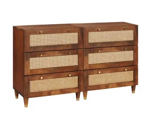 Kompakts Skapīšu Komplekts 2 Pcs Brūna 60 X 33.5 X 75 Cm Vidaxl
