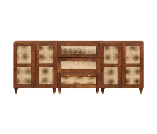 Kompakts Skapīšu Komplekts 3 Pcs Brūna 180 X 33 X 75 Cm