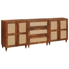 Sāngaldu Komplekts 3 Pcs Brūna 180 X 33 X 75 Cm Vidaxl