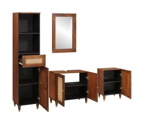 Vannas Mēbeles Ar Atvilktni Ar Durvīm 4 Pcs 38 X 33 X 160 Cm