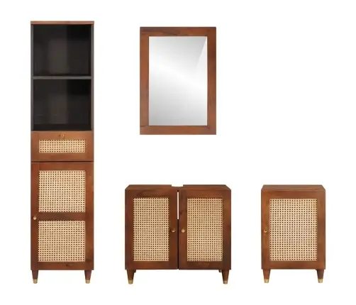 Vannas Mēbeles Ar Atvilktni Ar Durvīm 4 Pcs 38 X 33 X 160 Cm