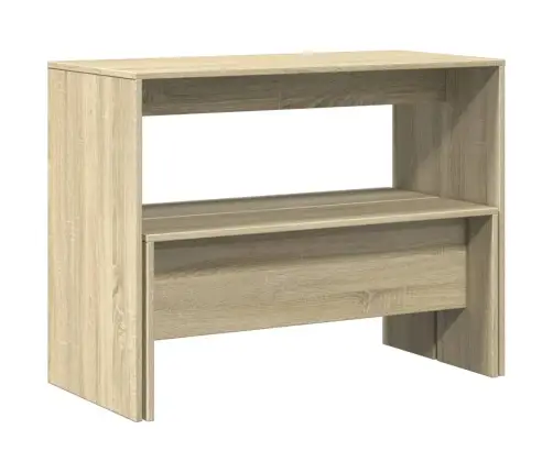 Valgomojo Stalo Ir Suolų Komplektas, 3 Dalių, Ąžuolo, Mediena