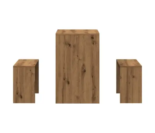 Valgomojo Stalo Ir Suolų Komplektas, 3 Dalių, Artisano, Mediena