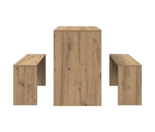 Valgomojo Stalo Ir Suolų Komplektas, 3 Dalių, Artisano, Mediena