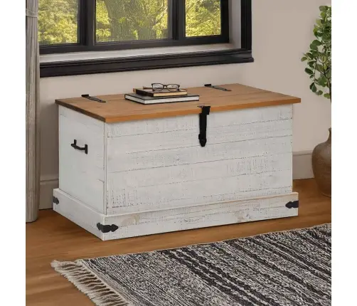 Hoiukast Halden Valge 91X48X47 Cm Täispuidust Mänd