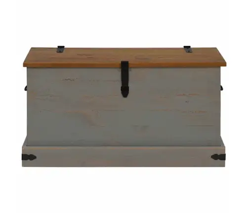 Lāde Halden Pelēka 91X48X47 Cm Masīvkoka Priede Vidaxl