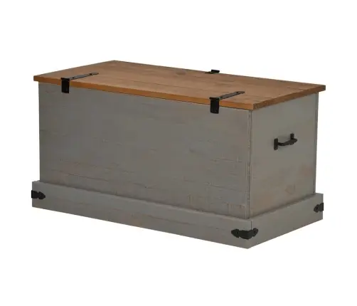 Lāde Halden Pelēka 91X48X47 Cm Masīvkoka Priede Vidaxl