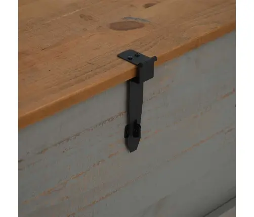 Lāde Halden Pelēka 91X48X47 Cm Masīvkoka Priede Vidaxl