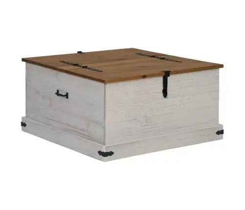 Hoiukast Halden Valge 91X91X47 Cm Täispuidust Mänd