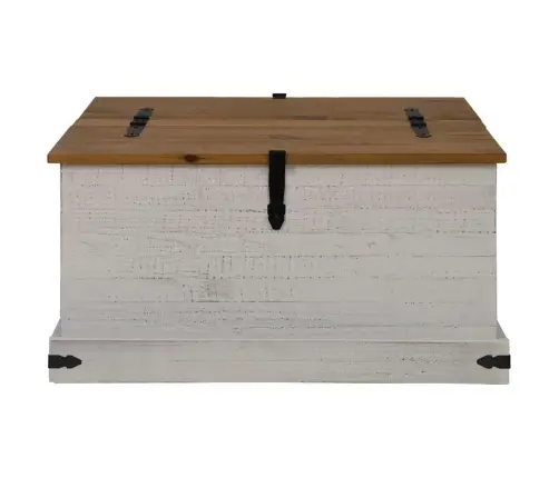 Hoiukast Halden Valge 91X91X47 Cm Täispuidust Mänd