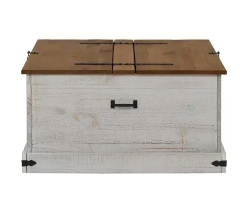 Hoiukast Halden Valge 91X91X47 Cm Täispuidust Mänd