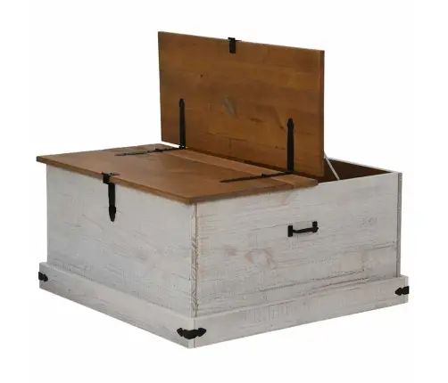 Hoiukast Halden Valge 91X91X47 Cm Täispuidust Mänd