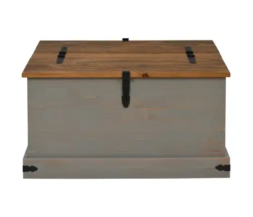 Lāde Halden Pelēka 91X91X47 Cm Masīvkoka Priede Vidaxl