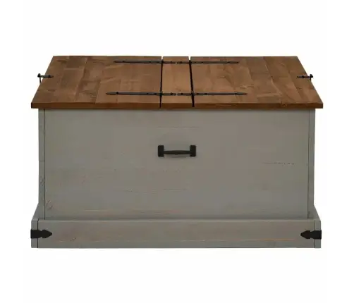 Lāde Halden Pelēka 91X91X47 Cm Masīvkoka Priede Vidaxl