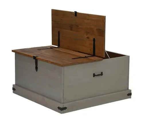 Lāde Halden Pelēka 91X91X47 Cm Masīvkoka Priede Vidaxl