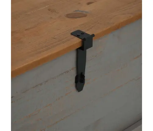 Lāde Halden Pelēka 91X91X47 Cm Masīvkoka Priede Vidaxl