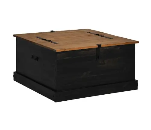 Hoiukast Halden Must 91X91X47 Cm Täispuidust Mänd