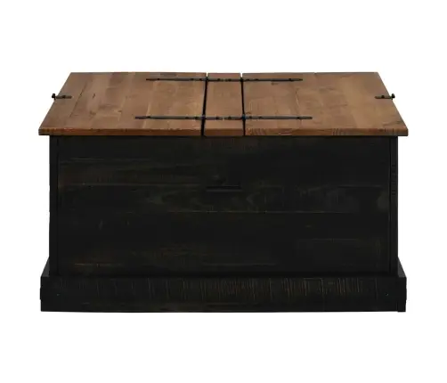 Hoiukast Halden Must 91X91X47 Cm Täispuidust Mänd