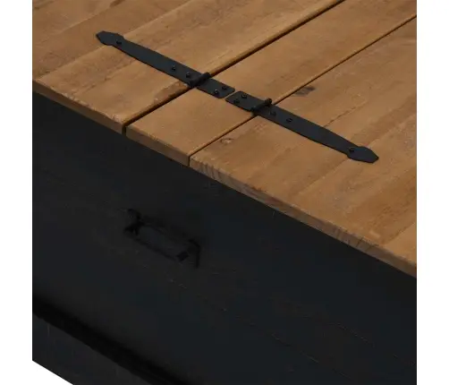 Hoiukast Halden Must 91X91X47 Cm Täispuidust Mänd