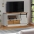 Tv Skapis Halden Ar Bīdāmām Durvīm Balts 110X40X60 Cm Masīvkoka Vidaxl
