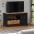 Tv Skapis Halden Ar Bīdāmām Durvīm Melns 110X40X60 Cm Masīvkoka Vidaxl