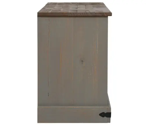 Tv Skapis Halden 2 Bīdāmās Durvis Pelēks 150X40X60 Cm Masīvkoka Vidaxl