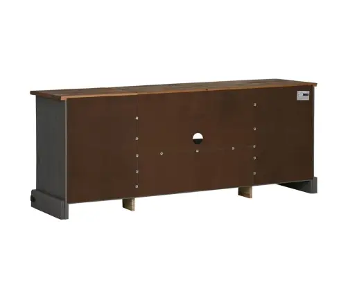 Tv Skapis Halden 2 Bīdāmās Durvis Pelēks 150X40X60 Cm Masīvkoka Vidaxl