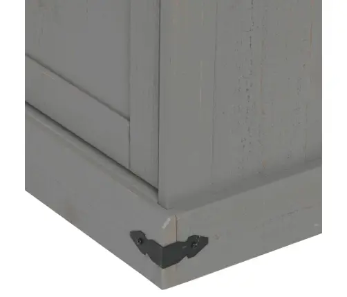 Tv Skapis Halden 2 Bīdāmās Durvis Pelēks 150X40X60 Cm Masīvkoka Vidaxl