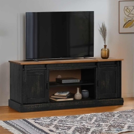 Tv Skapis Halden 2 Bīdāmās Durvis Melns 150X40X60 Cm Masīvkoka Vidaxl