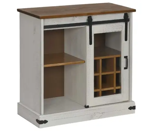 Bufete Halden Ar Bīdāmām Durvīm Balta 80X40X80 Cm Masīvkoka Vidaxl