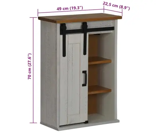 Pakabinama Spintelė Halden Su Stumdomomis Durimis Balta