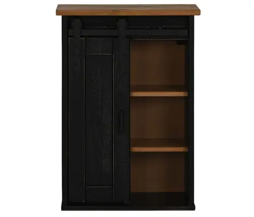 Pakabinama Spintelė Halden Su Stumdomomis Durimis Juoda