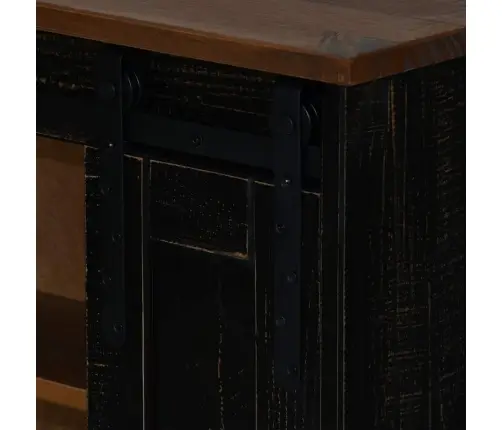 Pakabinama Spintelė Halden Su Stumdomomis Durimis Juoda