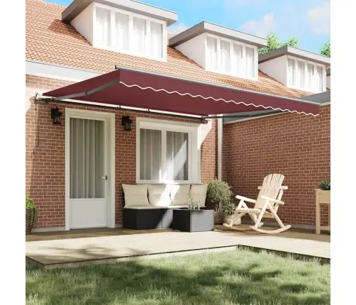 Automatinė Ištraukiama Markizė, Bordo Spalvos, 400X300Cm