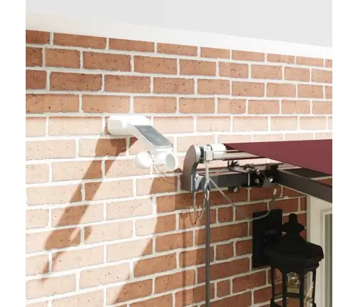 Automaatselt Sissetõmmatav Varikatus Lediga, Veinipunane