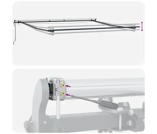 Automaatselt Sissetõmmatav Varikatus Lediga, Veinipunane