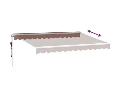 Automatinė Ištraukiama Markizė, Rudos Spalvos, 350X250Cm