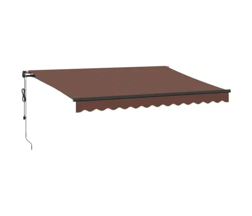 Izvelkama Markīze Ar Led, Manuāla, 350X250 Cm, Brūna Vidaxl