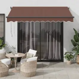 Izvelkama Markīze Ar Led, Manuāla, 350X250 Cm, Brūna Vidaxl Izvelkama Markīze Ar Led, Manuāla, 350X250 Cm, Brūna Vidaxl