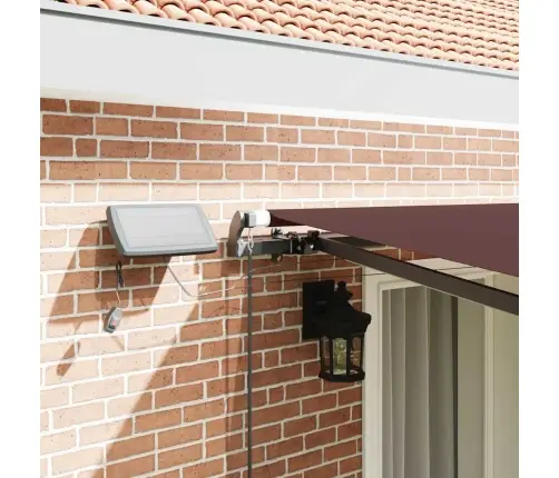 Izvelkama Markīze Ar Led, Manuāla, 400X300 Cm, Brūns Vidaxl