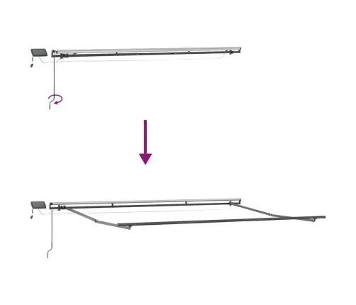Izvelkama Markīze Ar Led, Manuāla, 400X300 Cm, Brūns Vidaxl