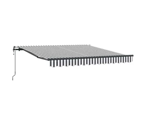 Automātiski Izvelkama Markīze, Pelēka Un Balta, 300X250 Cm Vidaxl